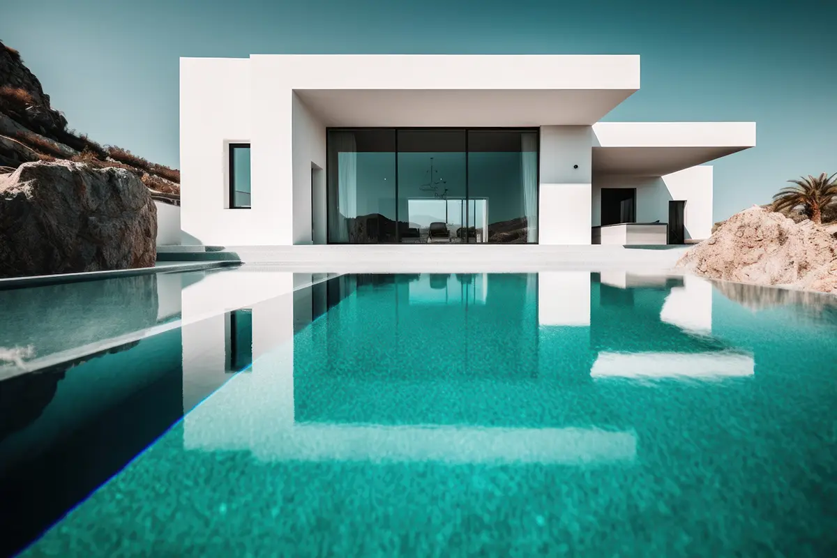 casa de nueva construcción en la Costa Blanca con diseño moderno y vistas al mar