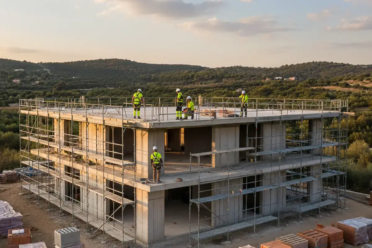 Proceso de construcción de una casa en Jávea