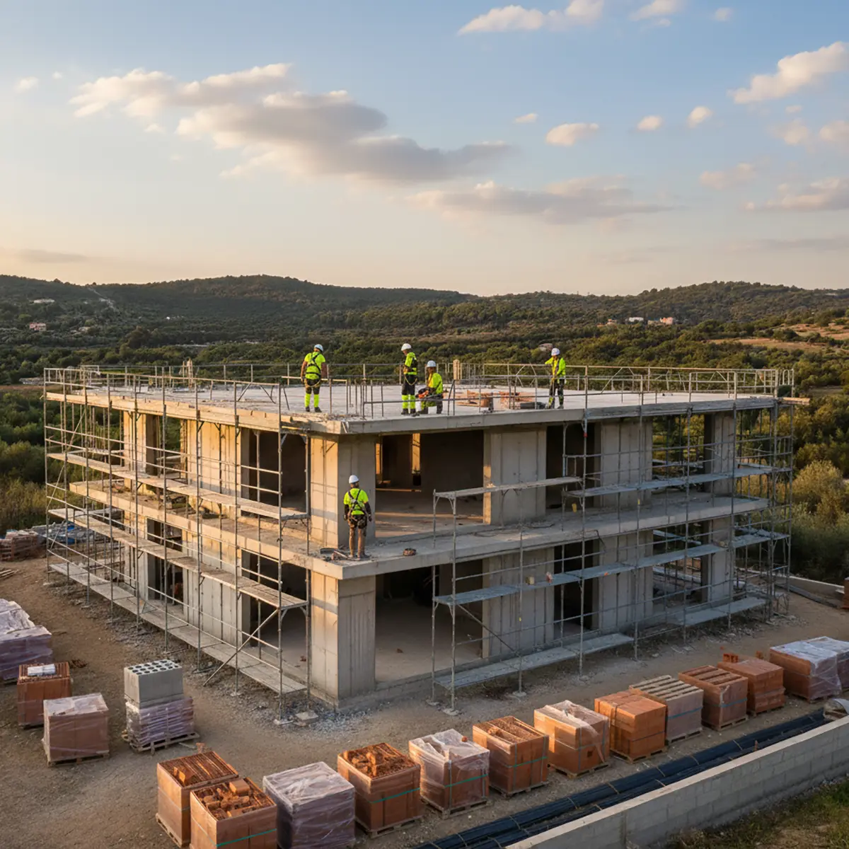 Proceso de construcción de una casa en Jávea