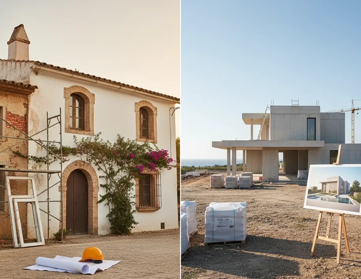 Comparación de una reforma o construcción en la Costa Blanca