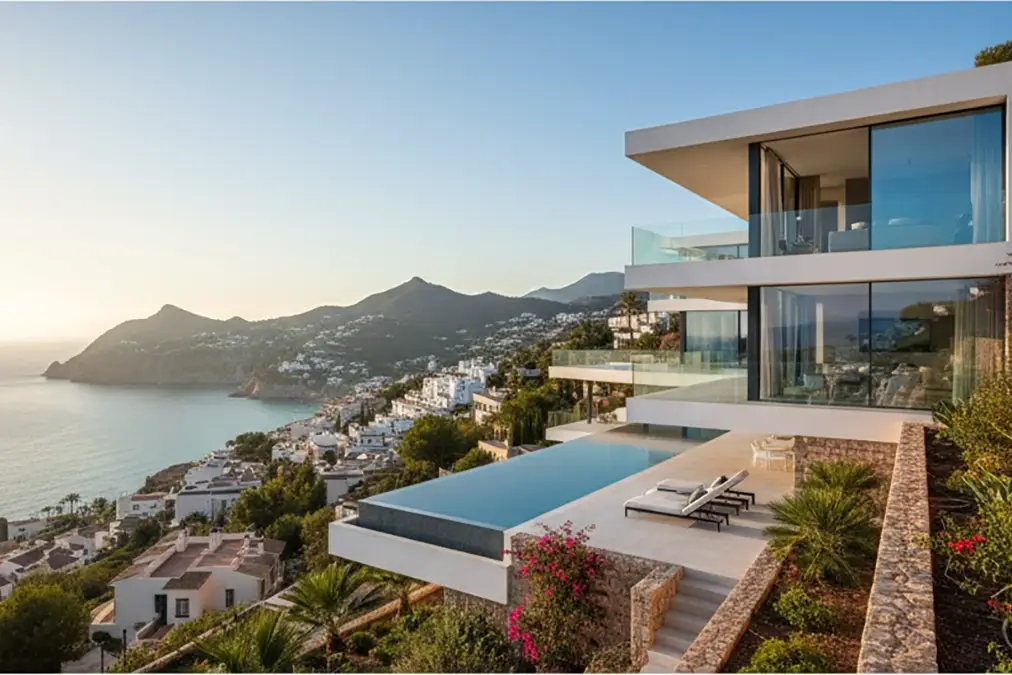 Villa en la Maria Alta, con una cimentación en terrenos inclinados