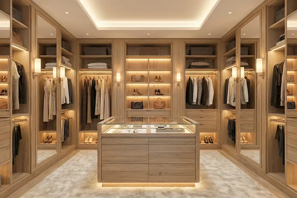 Espectacular vestidor de lujo en villa de la Costa Blanca