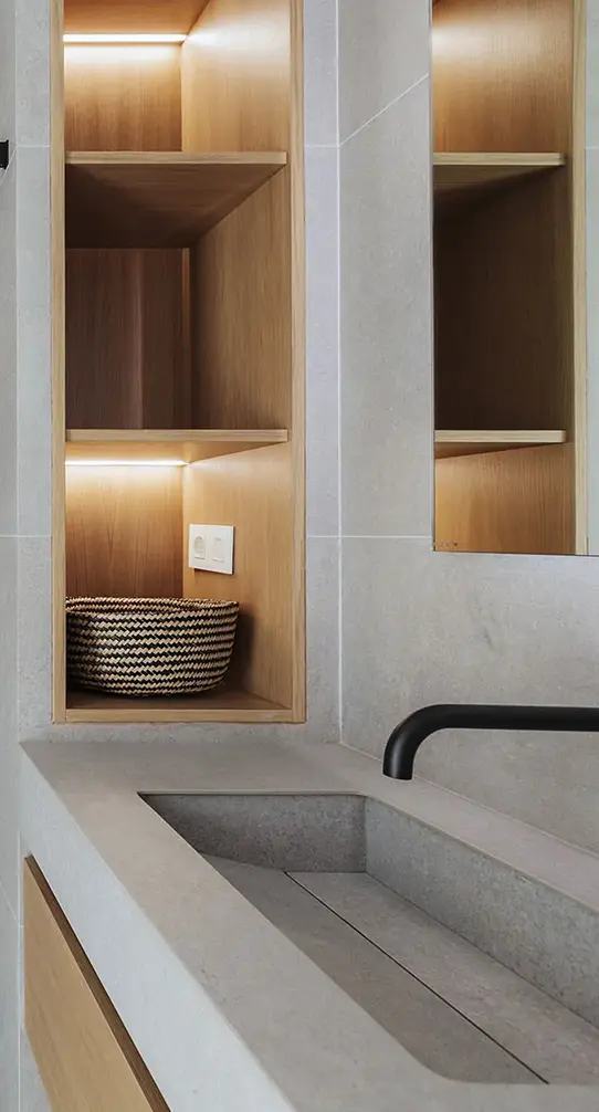 Diseño de baño moderno, realizado por estudio de arquitecto en Altea